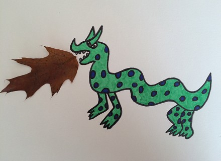 Dragon cracheur de feuilles